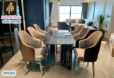 Bàn ăn 6 ghế mã AP0303