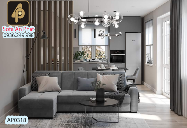 Sofa góc nỉ mã AP0318